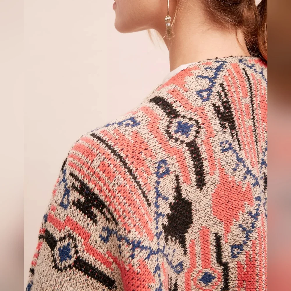 ANTHRO | Raga Western Fringed Poncho - Picture 4 of 4